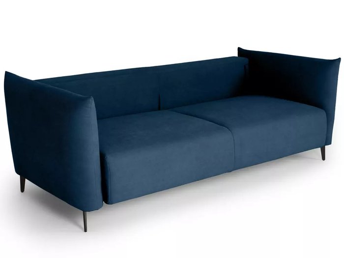 Диван-кровать Menfi темно-синего цвета с металлическими ножками - лучшие Прямые диваны в INMYROOM