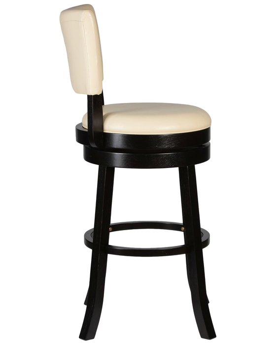 Вращающийся полубарный стул John черно-бежевого цвета - лучшие Барные стулья в INMYROOM