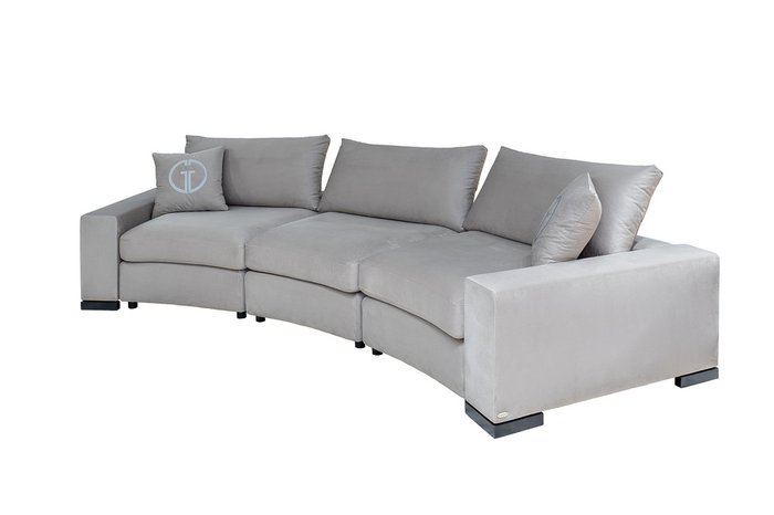 Модульный диван Manchester серого цвета - купить Прямые диваны по цене 267580.0