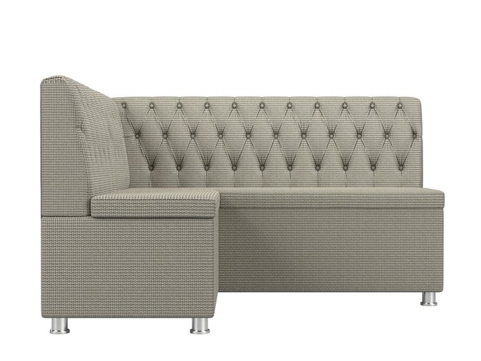 Кухонный угловой диван Мирта серо-бежевого цвета левый угол - купить Угловые диваны по цене 36999.0