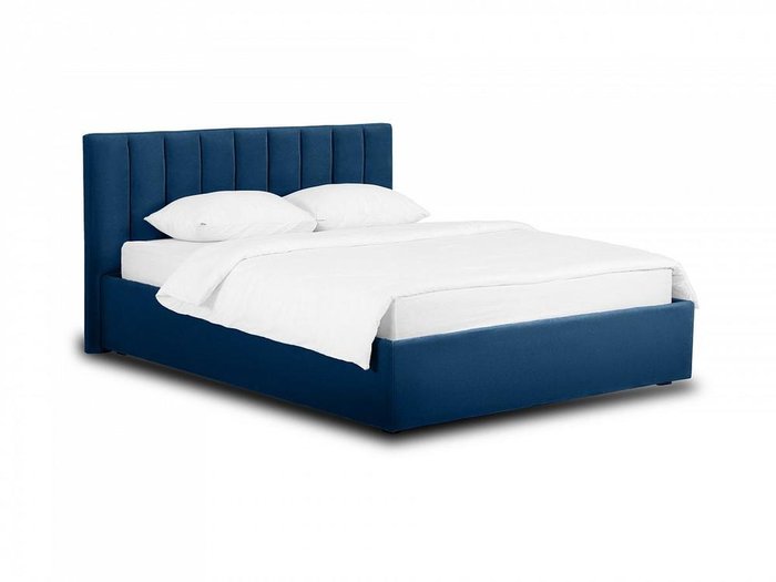 Кровать Queen Sofia 160х200 Lux темно-синего цвета с подъемным механизмом