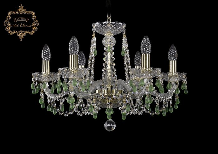 Хрустальная подвесная люстра Art Classic 45597 11.24.6.200.Gd.V5001 подсвечник Хрустальная подвесная люстра Art Classic 45597 11.24.6.200.Gd.V5001 подсвечник