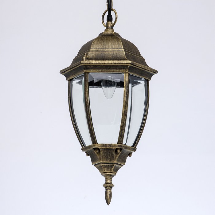Уличный подвесной светильник Фабур цвета старинной позолоты - лучшие Подвесные уличные светильники в INMYROOM