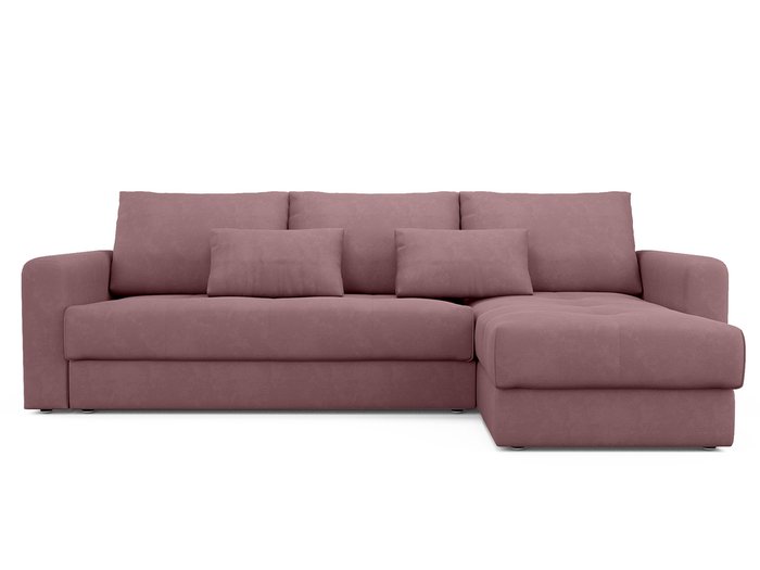 Угловой диван-кровать Ruiz темно-розового цвета