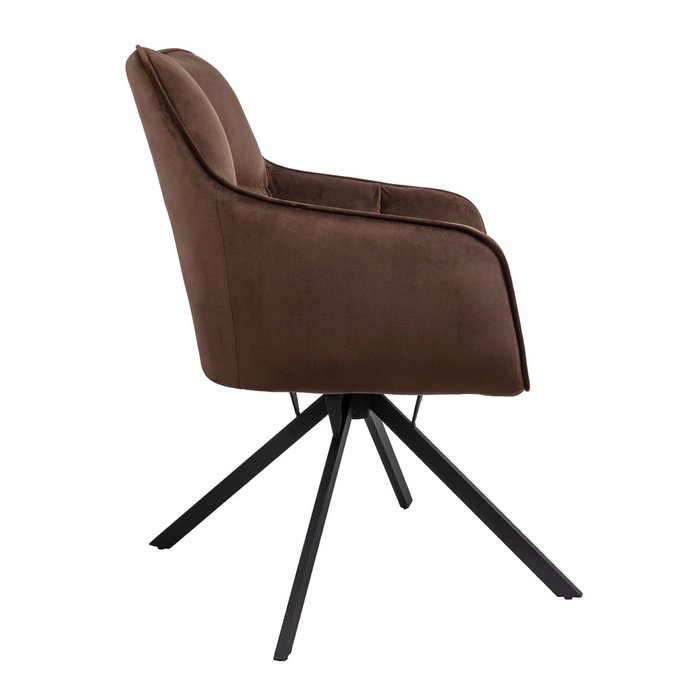 Кресло поворотное  Virginia коричневого цвета - лучшие Интерьерные кресла в INMYROOM