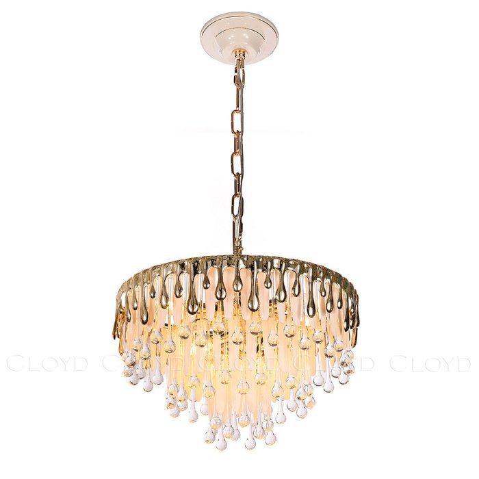 Подвесная люстра CAPULETTI C9 золотого цвета Подвесная люстра CAPULETTI C9 золотого цвета