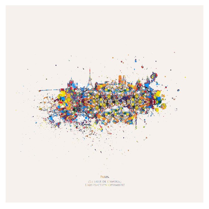 Репродукция картины на холсте Париж оптимистическая абстракция 
