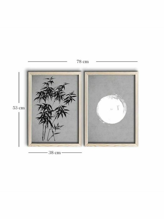 Набор из двух картин Decor 38x53 серого цвета - лучшие Картины в INMYROOM Набор из двух картин Decor 38x53 серого цвета - лучшие Картины в INMYROOM