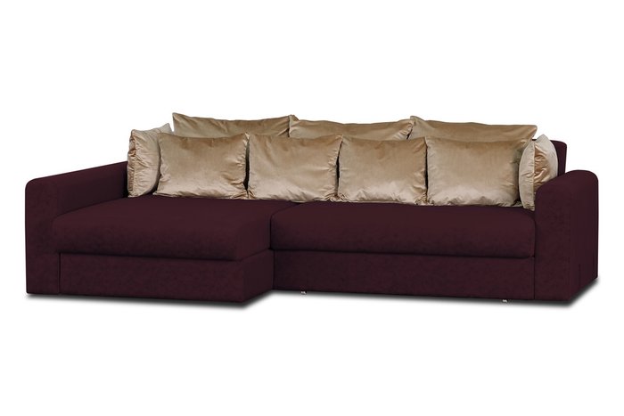 Угловой диван-кровать Мэдисон Черри бордового цвета - купить Угловые диваны по цене 47990.0