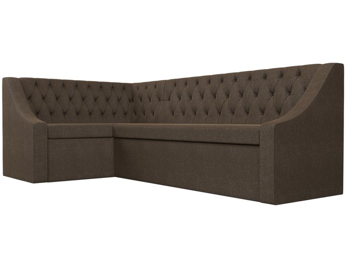 Угловой диван-кровать Мерлин коричневого левый угол - лучшие Угловые диваны в INMYROOM