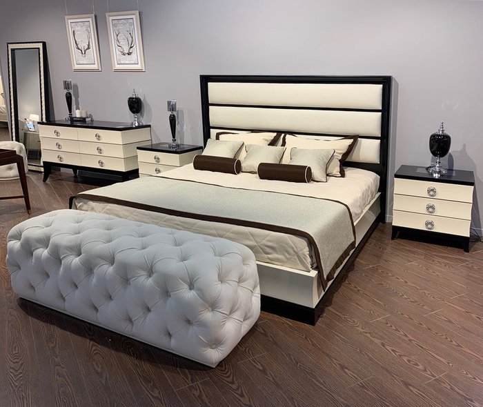 Кровать с решеткой Prato в стиле Ар-деко 180х200 - купить Кровати для спальни по цене 123950.0