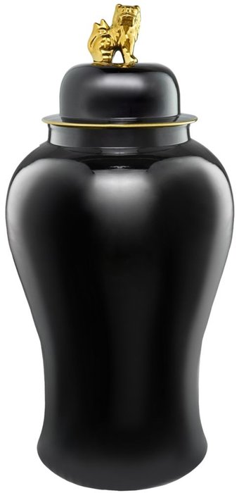 Керамическая настольная Ваза черного цвета - купить Вазы  по цене 48750.0