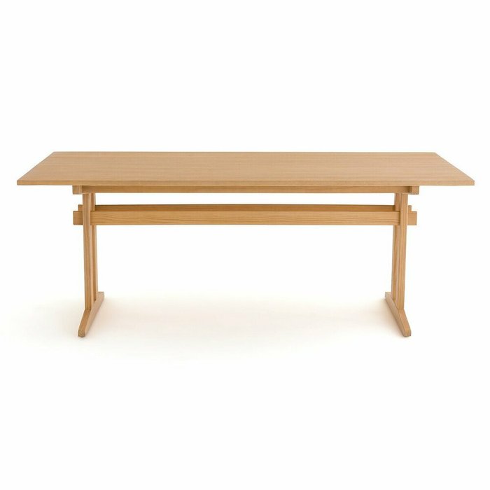 Стол обеденный из шлифованного массива сосны Sergey бежевого цвета - купить Обеденные столы по цене 68604.0