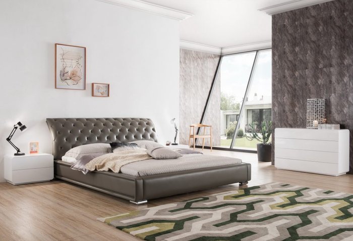 Кровать с мягким изголовьем 160X200 Кровать с мягким изголовьем 160X200