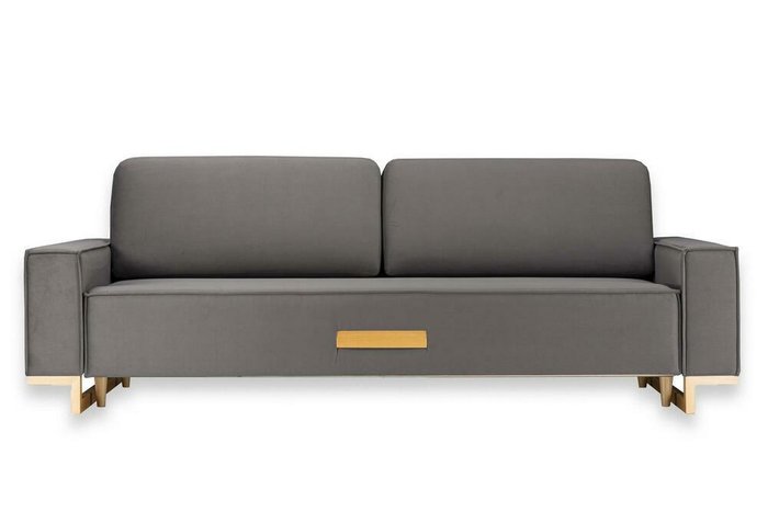 Прямой диван-кровать Лофт Комфорт серого цвета
