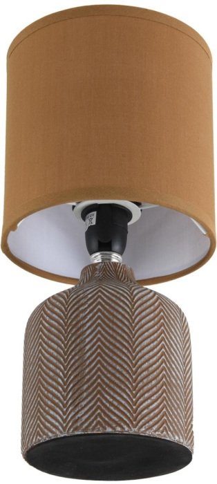 Настольная лампа Lumion Inina 8175/1T коричневый, керамика/текстиль E14 1*40W 220V - лучшие Настольные лампы в INMYROOM