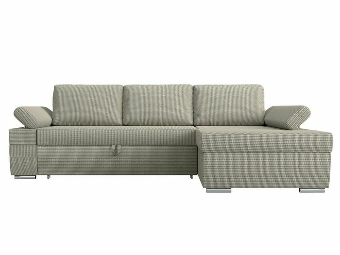 Угловой диван-кровать Канкун серо-бежевого цвета правый угол - купить Угловые диваны по цене 69999.0