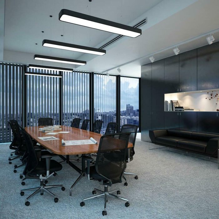 Подвесной светодиодный cветильник Geometria ЭРА Block SPO-112-B-40K-040 40Вт 4000К черный Б0050541 - купить Потолочные светильники по цене 4720