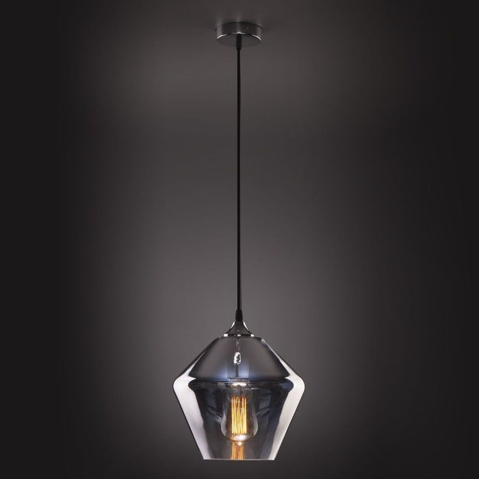 Подвесной светильник со стеклянным плафоном 50198/1 хром - лучшие Подвесные светильники в INMYROOM