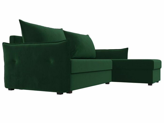 Угловой диван-кровать Лига 004 темно-зеленого цвета угол правый  - лучшие Угловые диваны в INMYROOM