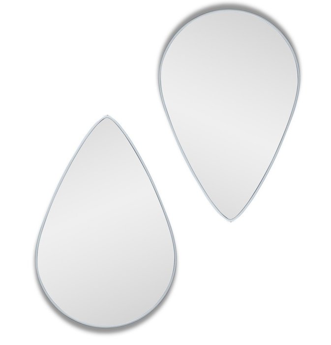 Настенное зеркало Droppe в раме серебряного цвета - лучшие Настенные зеркала в INMYROOM