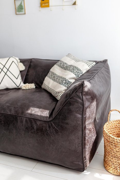 Диван Angle Design коричневого цвета - лучшие Бескаркасная мебель в INMYROOM
