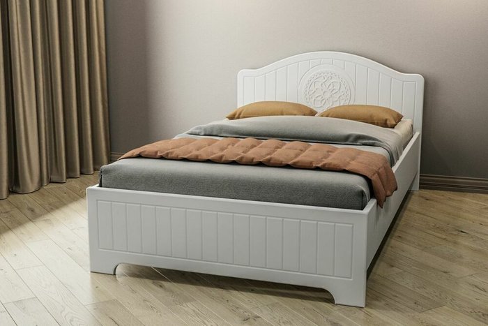 Кровать Монблан 120х200 белого цвета - купить Кровати для спальни по цене 28929.0