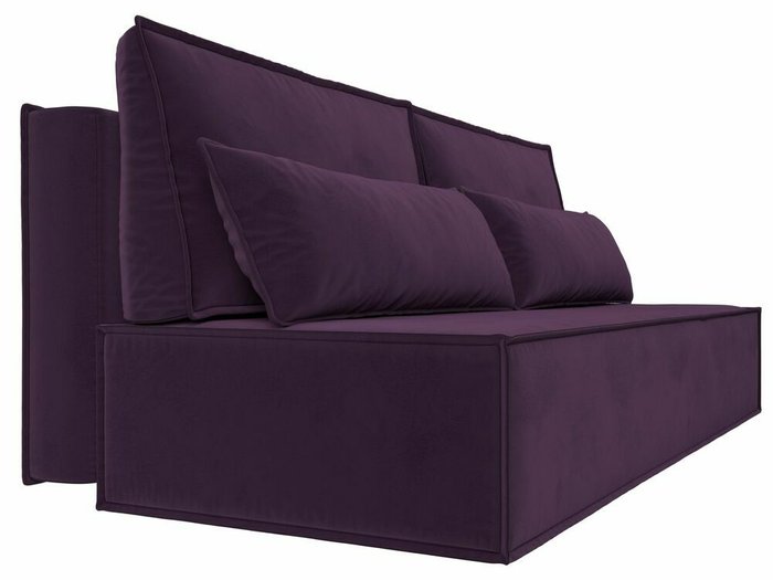Прямой диван-кровать Фабио Лайт фиолетового цвета - лучшие Прямые диваны в INMYROOM