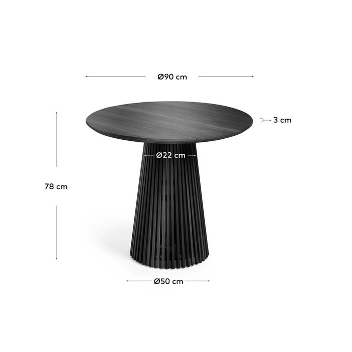 Обеденный стол Jeanette черного цвета - лучшие Обеденные столы в INMYROOM