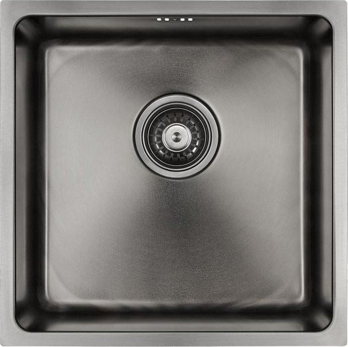 Кухонная мойка квадратная Paulmark Lassan 44х44 см черного цвета - купить Кухонные мойки по цене 30011.0
