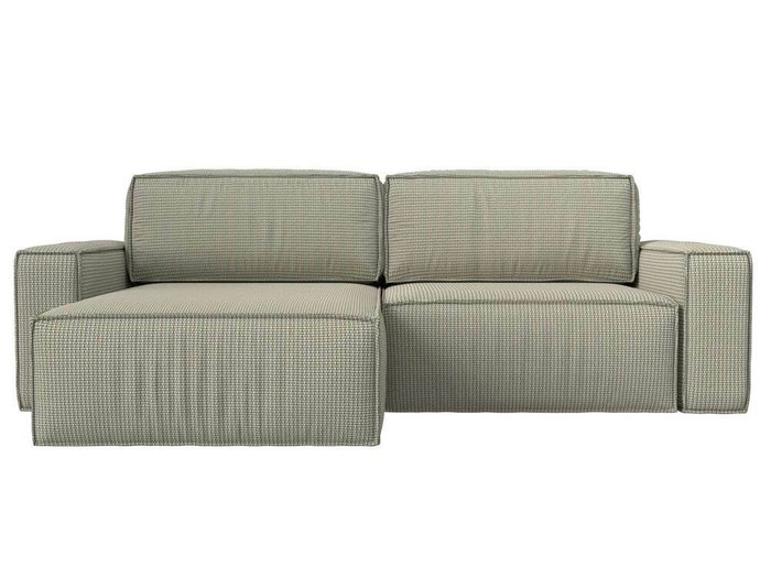 Угловой диван-кровать Прага классик серо-бежевого левый угол - купить Угловые диваны по цене 75999.0