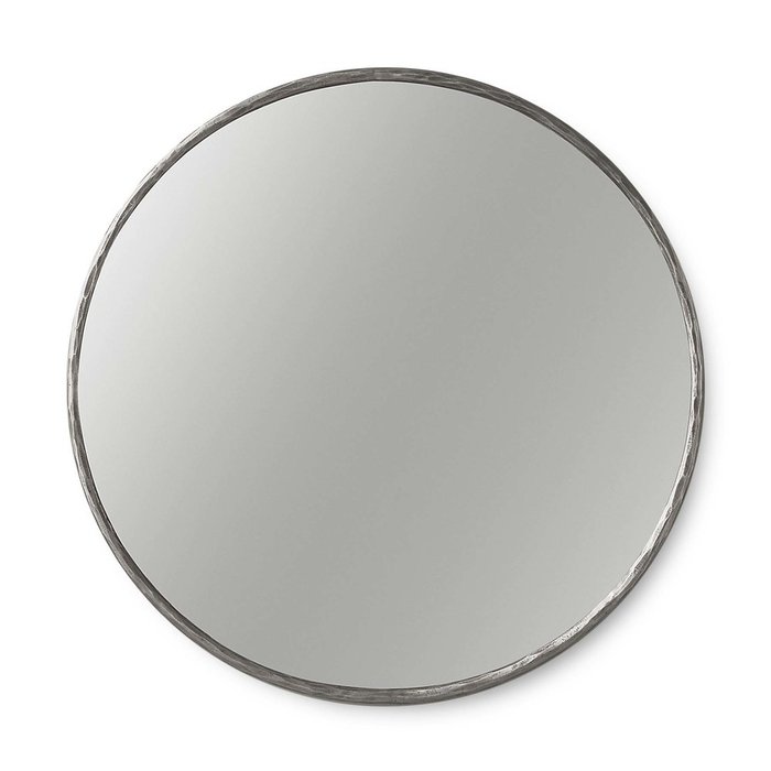 Круглое настенное зеркало Tirramus диаметр 90 серого цвета
