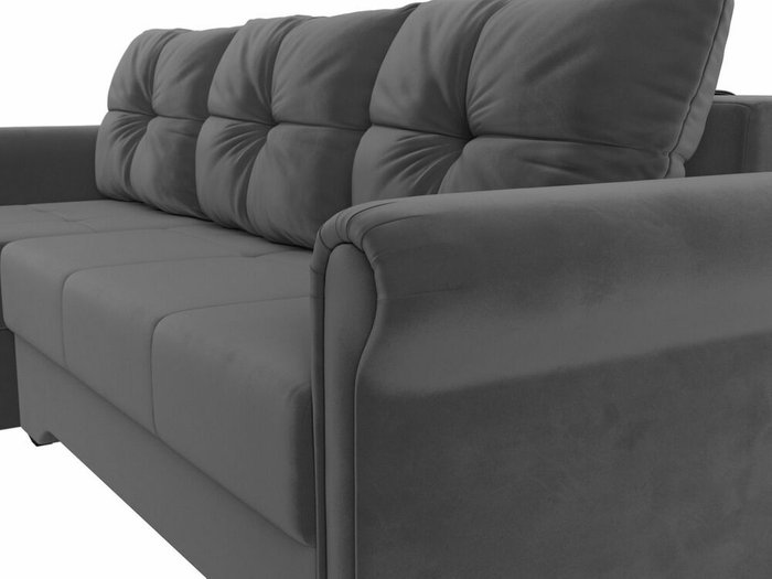 Угловой диван-кровать Леон серого цвета левый угол - лучшие Угловые диваны в INMYROOM