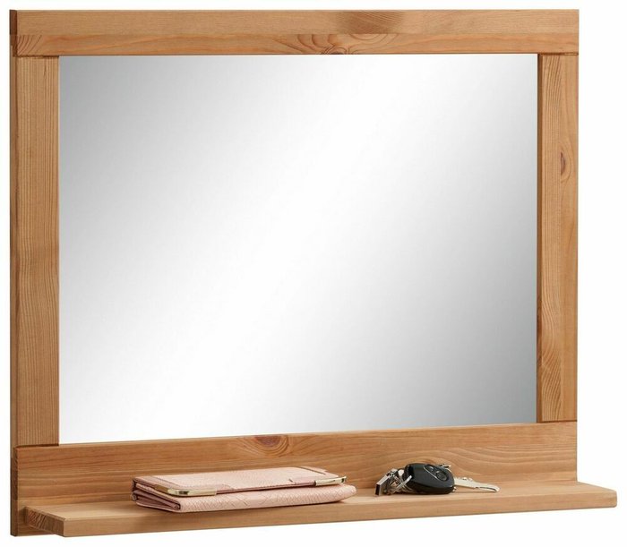 Зеркало с полкой Джосси бежевого цвета - лучшие Настенные зеркала в INMYROOM