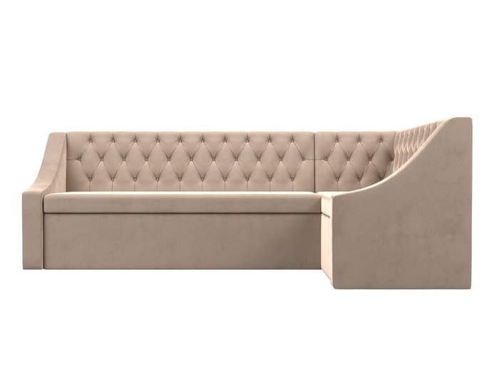 Кухонный угловой диван-кровать Мерлин бежевого цвета правый угол - купить Угловые диваны по цене 50999.0