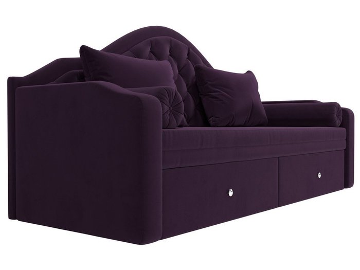 Диван-кровать Сойер фиолетового цвета - лучшие Прямые диваны в INMYROOM