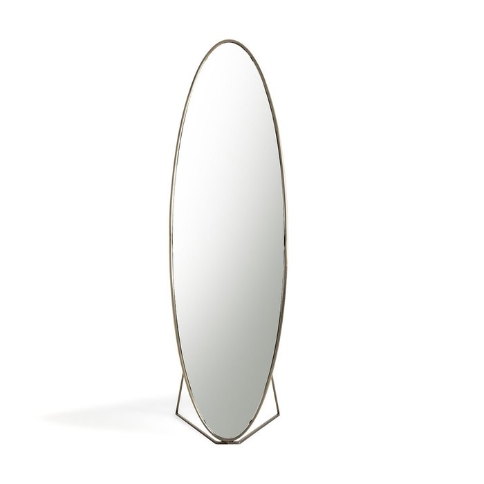 Зеркало напольное Психея овальное с металлическим каркасом Koban желтого цвета - купить Напольные зеркала по цене 38115.0