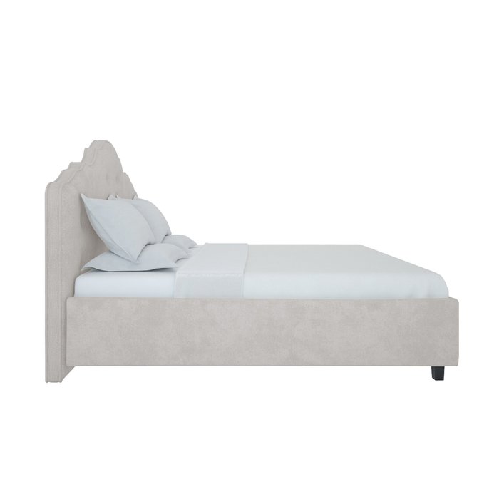 Кровать из молочного льна с изголовьем Palace 160х200  - купить Кровати для спальни по цене 102000.0
