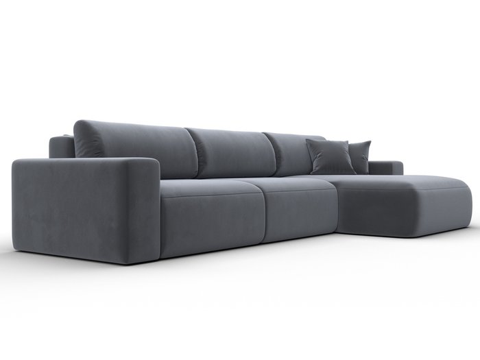 Угловой диван-кровать Лига 036 Классик Лонг темно-серого цвета правый угол - лучшие Угловые диваны в INMYROOM Угловой диван-кровать Лига 036 Классик Лонг темно-серого цвета правый угол - лучшие Угловые диваны в INMYROOM