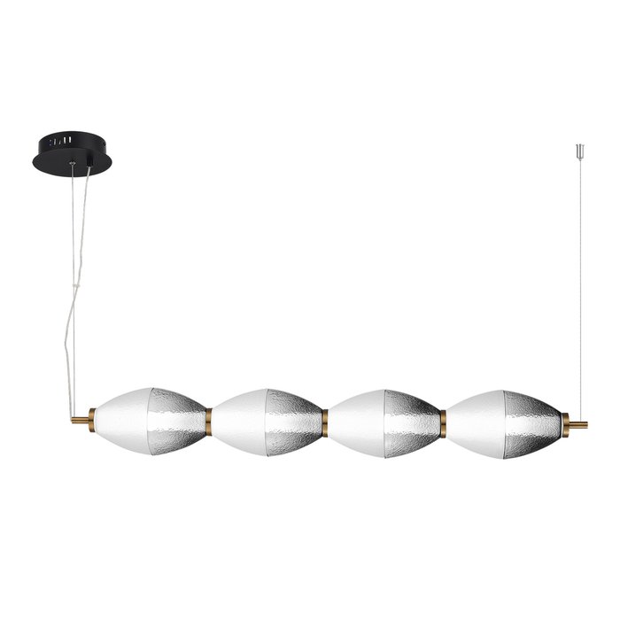 Светильник подвесной ST-Luce Черный/Белый, Дымчатый LED 1*28W 3000K ICE