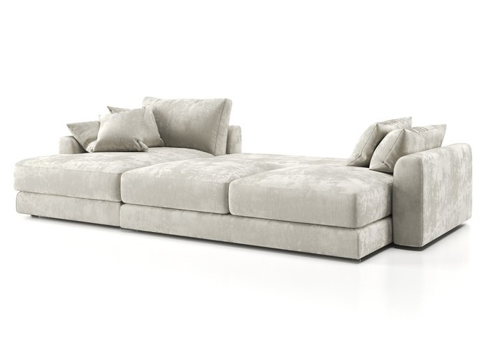 Угловой диван-кровать Шерлок с оттоманкой белого цвета - лучшие Угловые диваны в INMYROOM