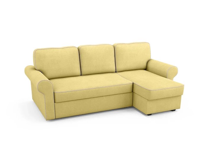 Угловой Диван-кровать Tulon правый желтого цвета - лучшие Угловые диваны в INMYROOM