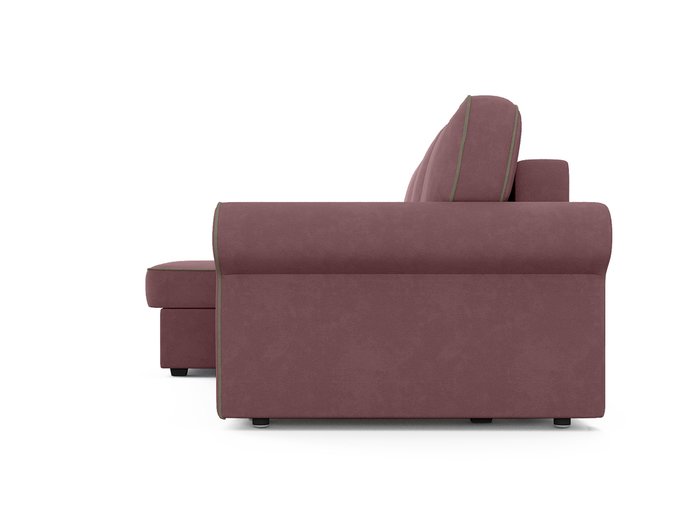 Угловой диван-кровать левый Tulon темно-розового цвета - лучшие Угловые диваны в INMYROOM