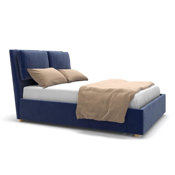  Кровать Parc с подъемным механизмом синего цвета 180х200 - лучшие Кровати для спальни в INMYROOM