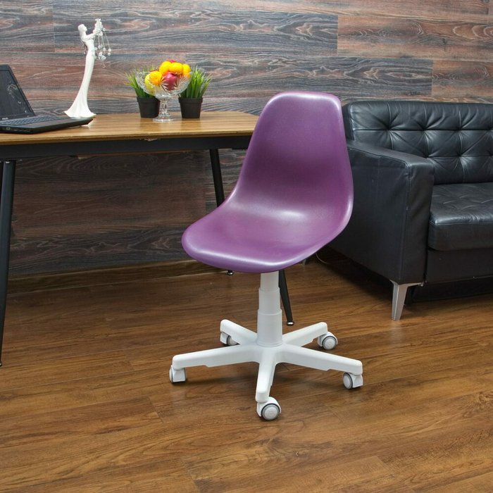 Кресло Смузи бело-фиолетового цвета - купить Офисные кресла по цене 5990.0
