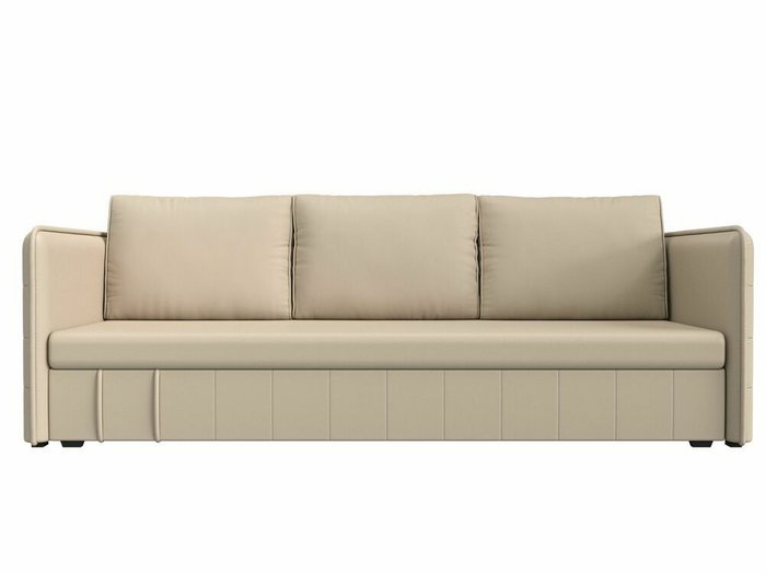 Прямой диван-кровать Слим бежевого цвета (экокожа) - купить Прямые диваны по цене 24999.0