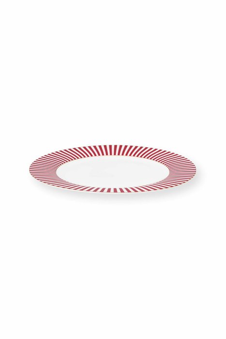 Набор из 2-х тарелок Royal Stripes Dark Pink, 26,5 см - лучшие Тарелки в INMYROOM