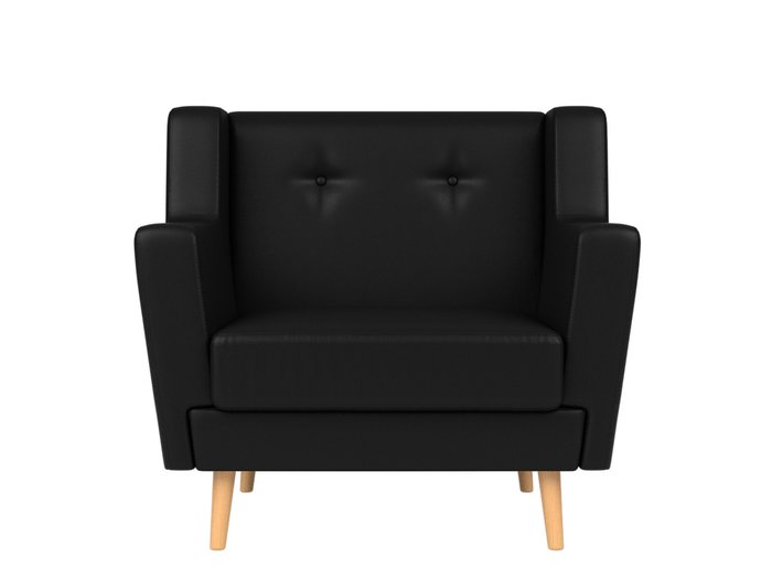 Кресло Брайтон черного цвета (экокожа) - купить Интерьерные кресла по цене 23999.0