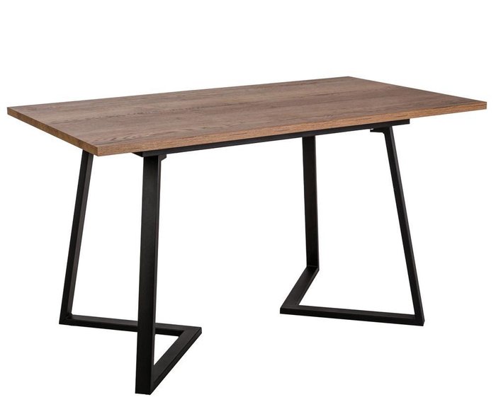 Раскладной обеденный стол Роналдо черно-коричневого цвета