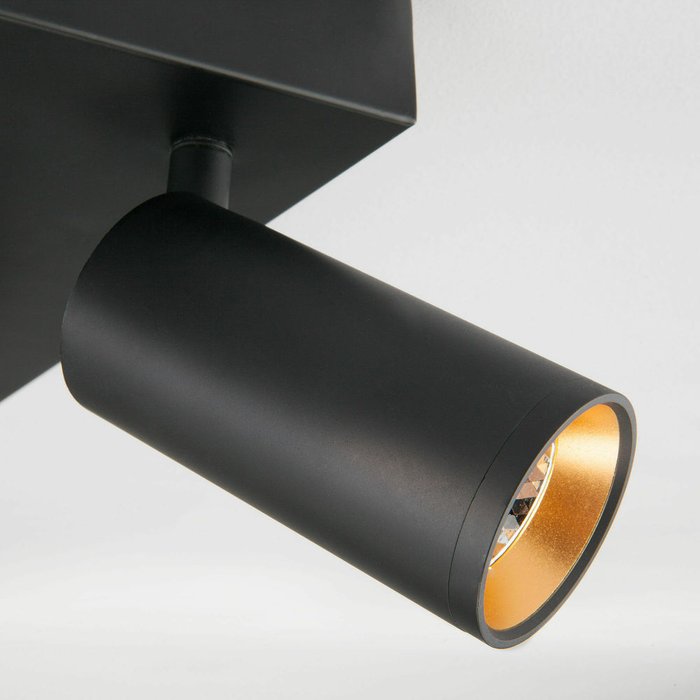 Потолочный светодиодный светильник 20066/4 LED черный/золото Fleur - лучшие Накладные споты в INMYROOM